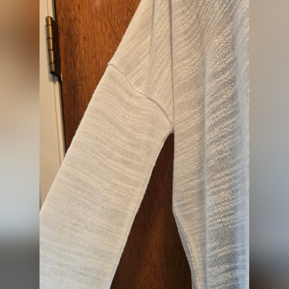 Olive & Oak White Sheer Long Sleeve Tunic/top SzL - Picture 3 of 8